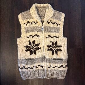 SOLD.      Vintage 70s wool zip up sweater